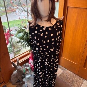 Polka Dot Sleeveless Dress - Black and White Designer- Jessica Howard